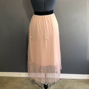 Pale pink skirt